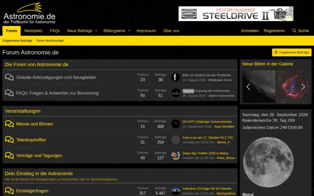 Startseite von Forum Astronomie.de