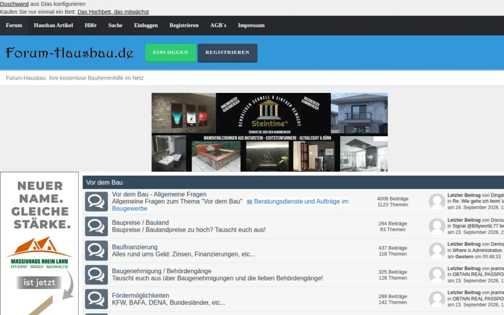 Startseite von Forum-Hausbau