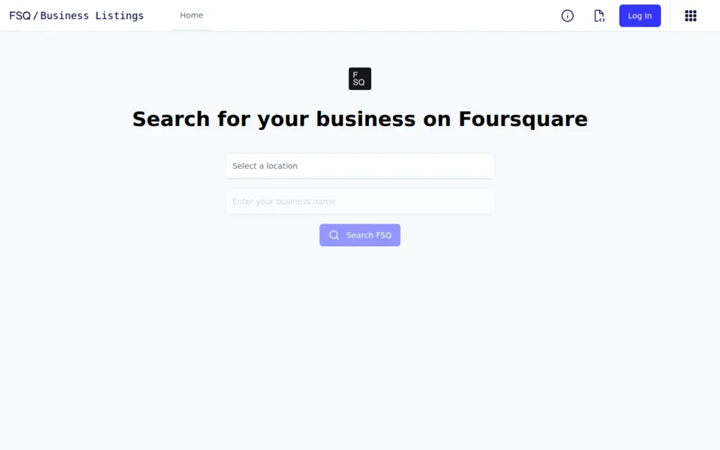 Startseite von Foursquare Business Listings