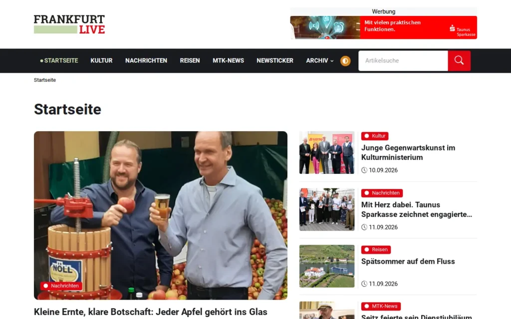 Startseite von Frankfurt-Live