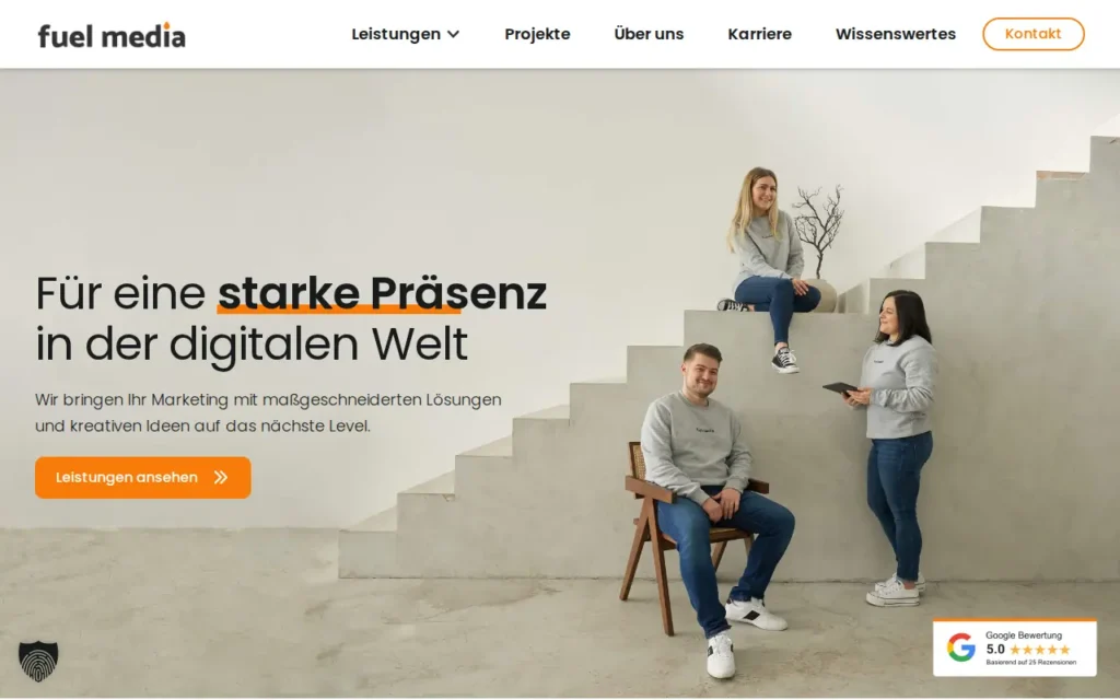 Startseite von FUEL MEDIA GmbH