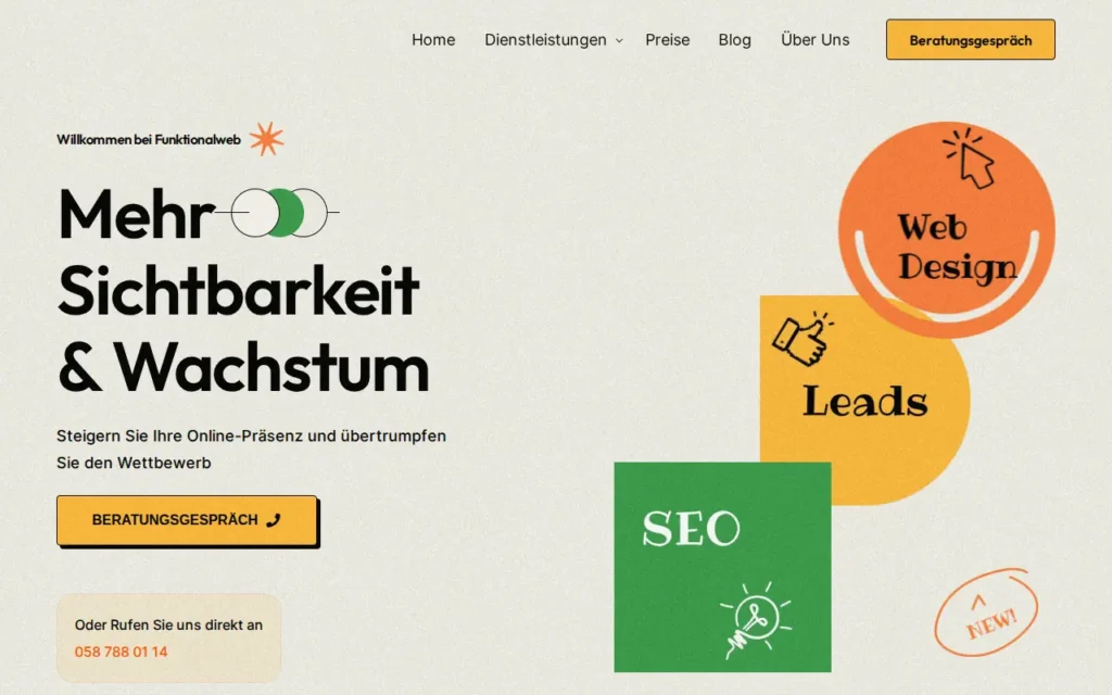 Startseite von Funktionalweb (Banane & Cetrioli GmbH)