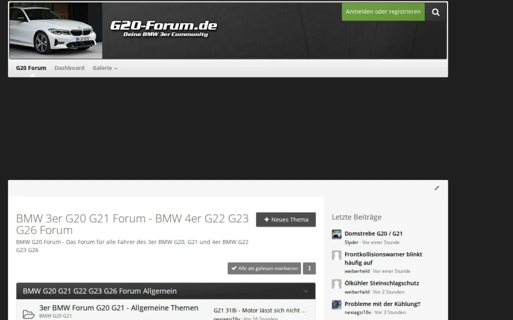 Startseite von BMW G20 Forum