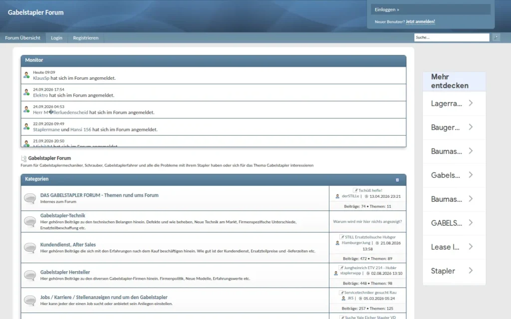 Startseite von Gabelstapler Forum