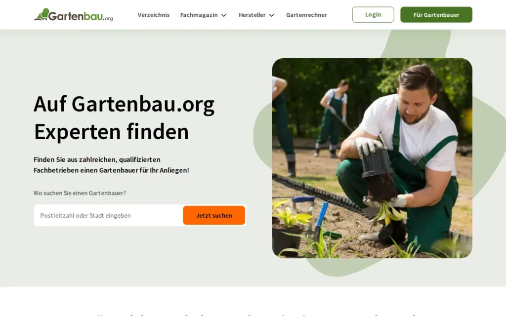 Startseite von Gartenbau.org