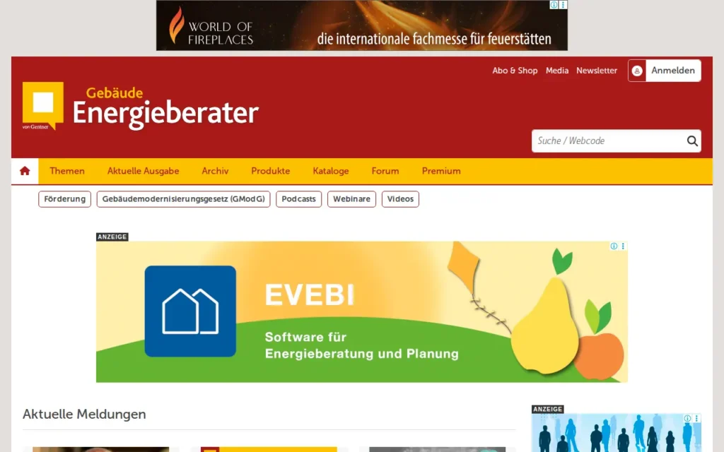 Startseite von Gebäude-Energieberater (GEB)
