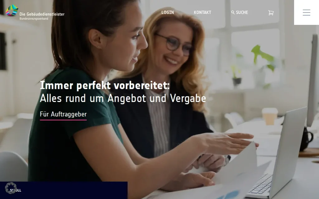 Startseite von Gebäudedienstleister-Suche (BIV)