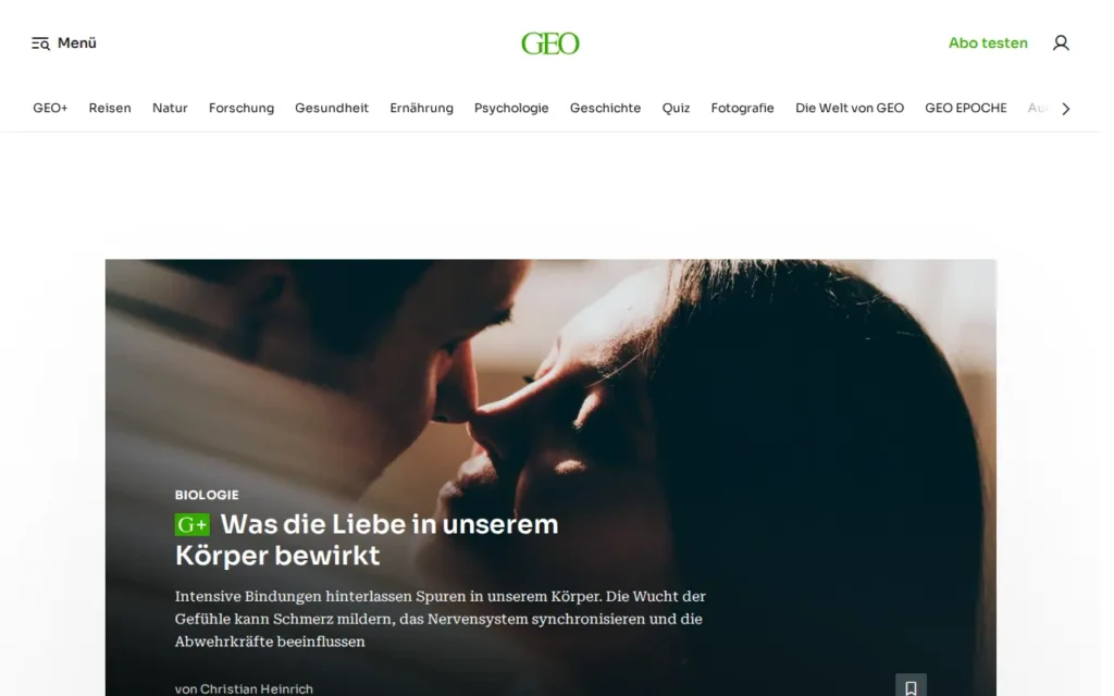 Startseite von GEO