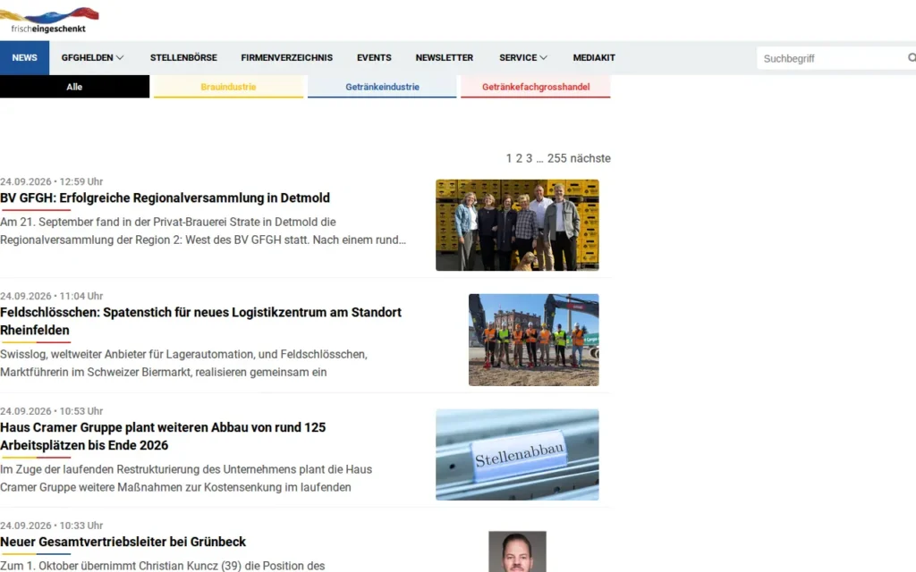 Startseite von GETRÄNKEFACHGROSSHANDEL