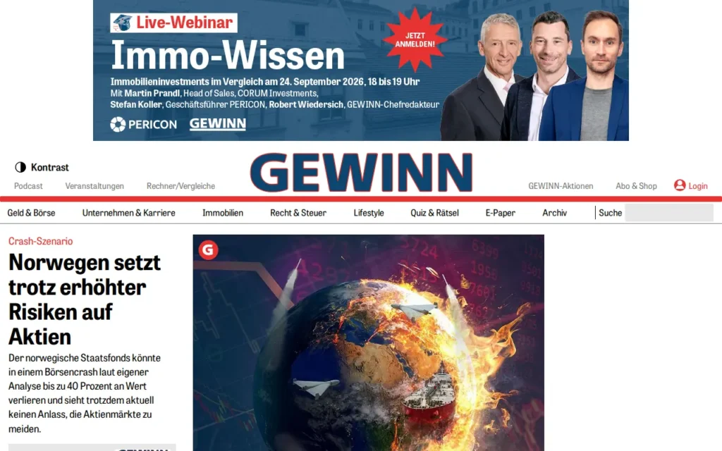 Startseite von GEWINN