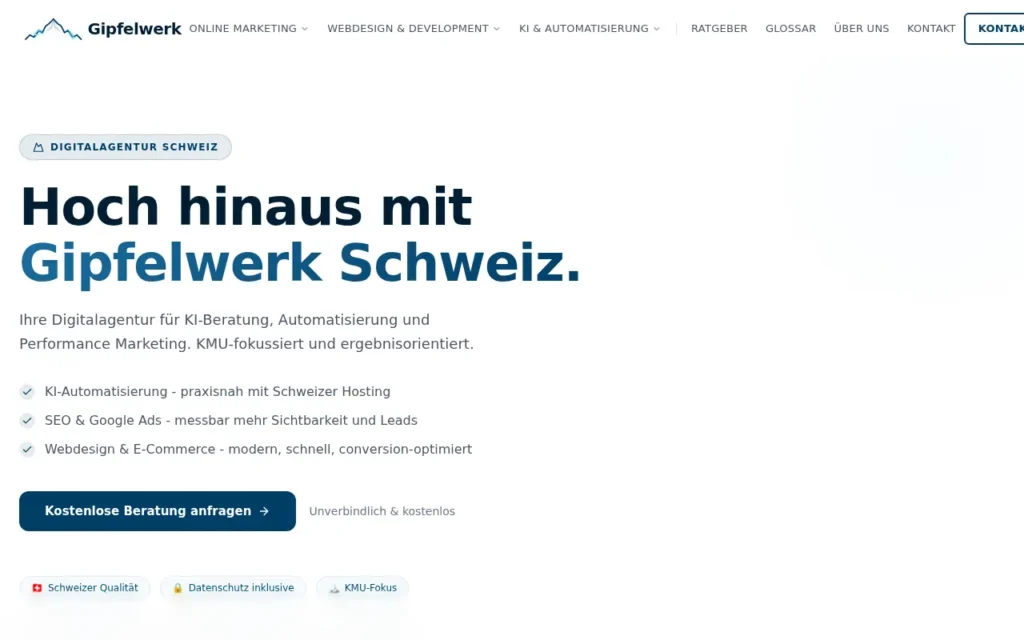 Startseite von Gipfelwerk GmbH