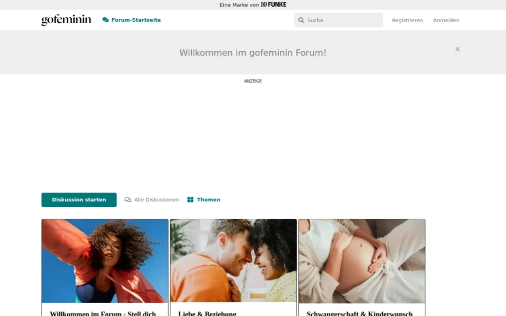 Startseite von gofeminin Forum
