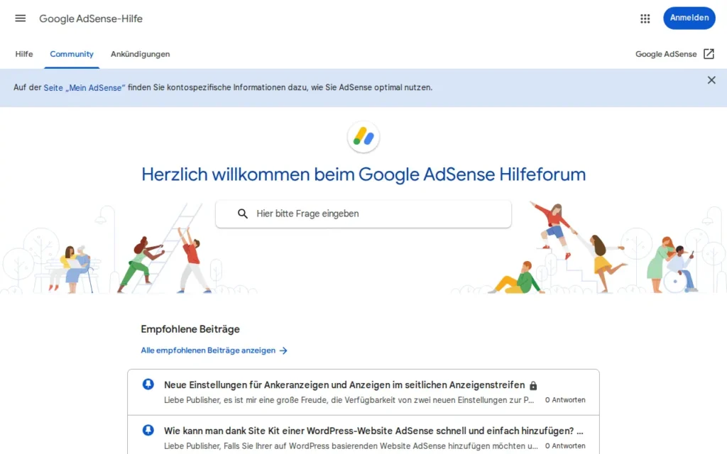Startseite von Google AdSense-Community (Deutsch)
