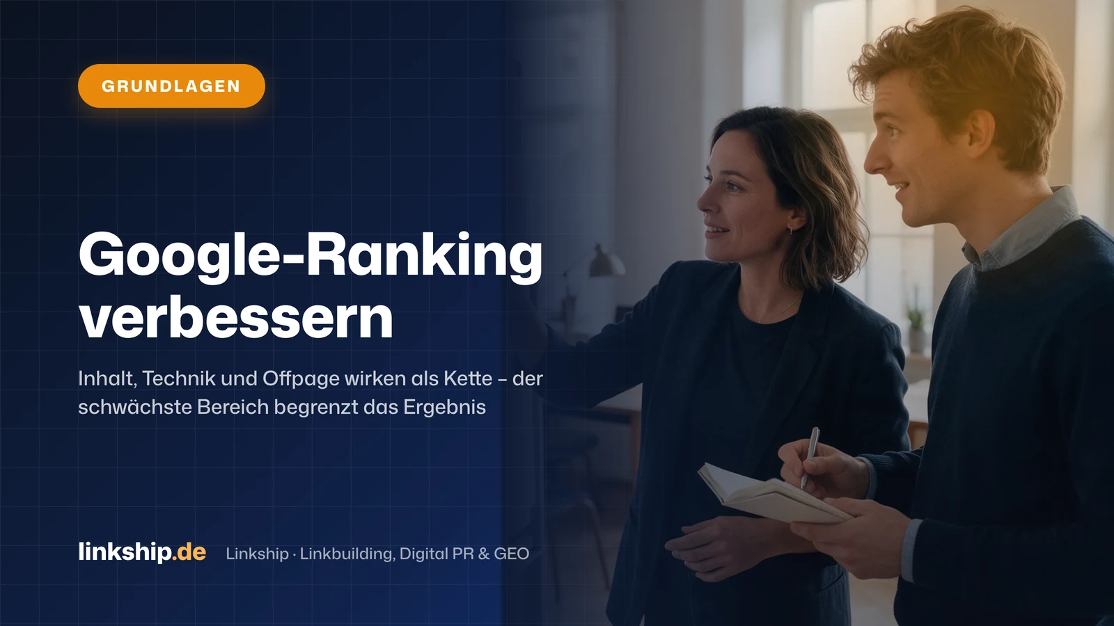 Titelkarte: Google-Ranking verbessern – Grundlagen, Linkship