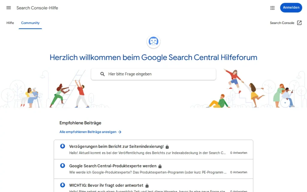 Startseite von Google Search Central-Community (Deutsch)
