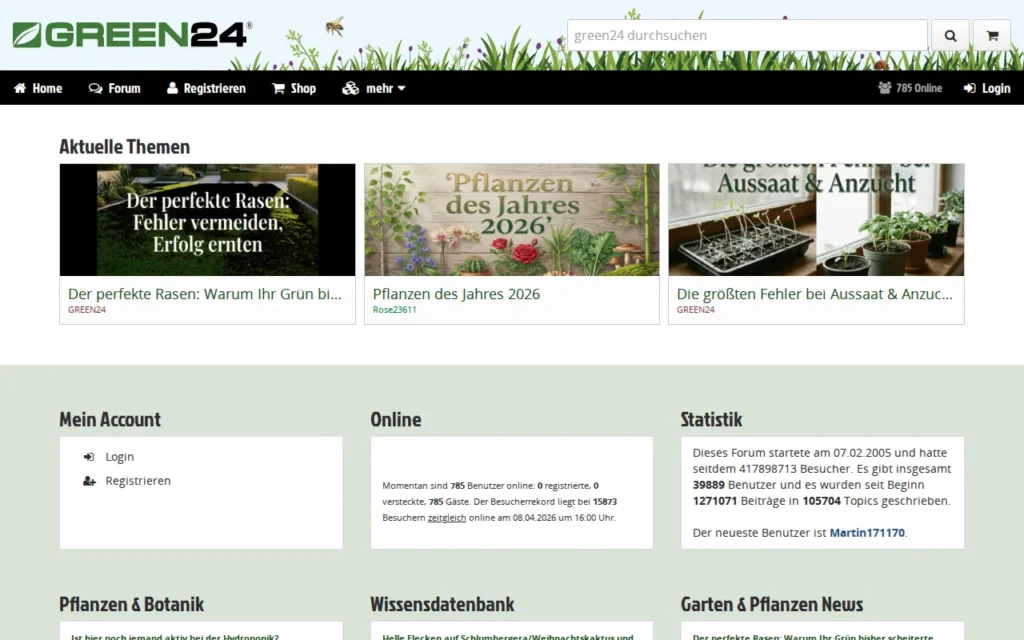 Startseite von GREEN24 Pflanzen & Garten Forum