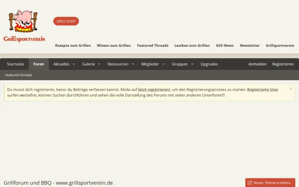 Startseite von Grillsportverein (GSV)