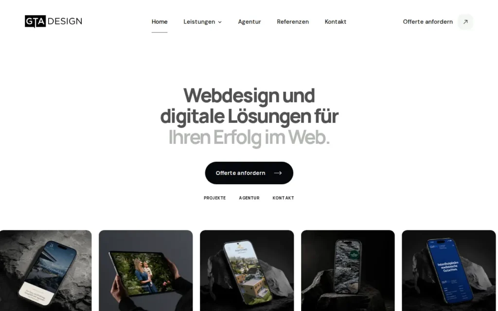 Startseite von GTA Design