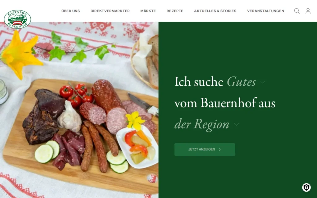 Startseite von Gutes vom Bauernhof