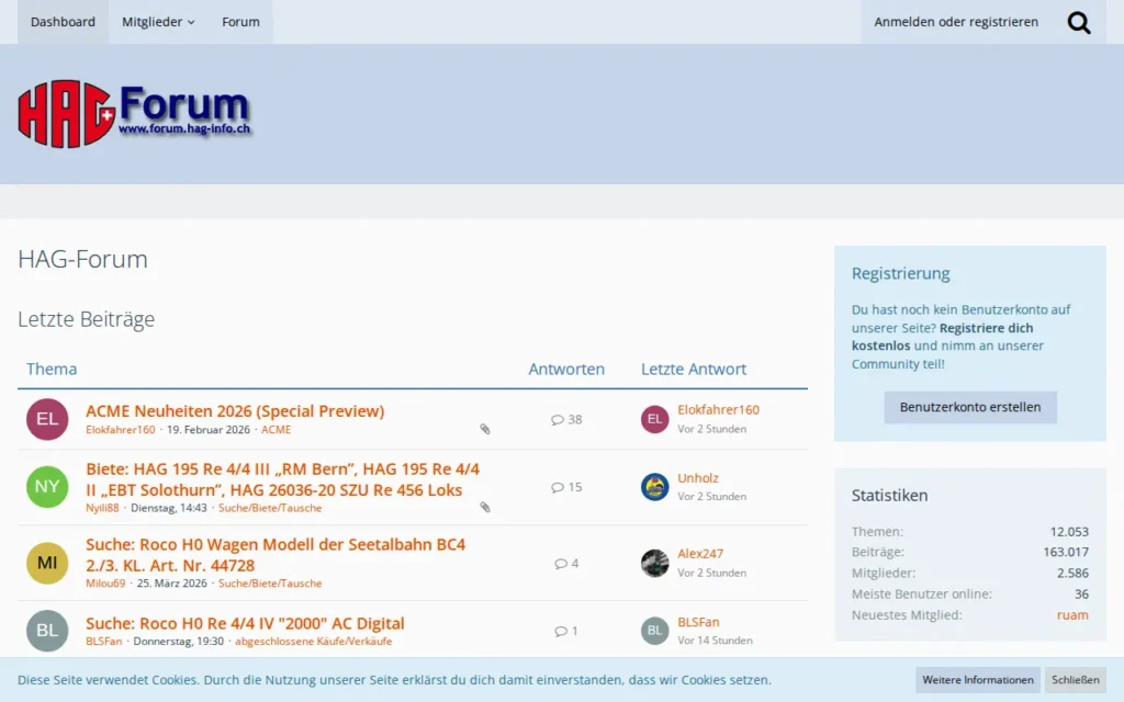 Startseite von HAG-Forum