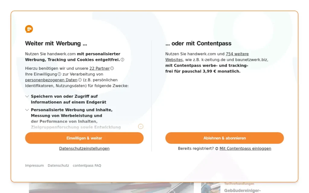 Startseite von handwerk.com