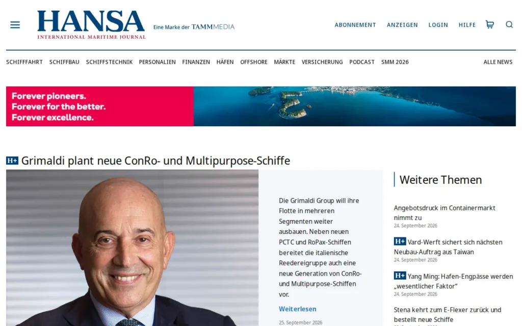 Startseite von HANSA – International Maritime Journal