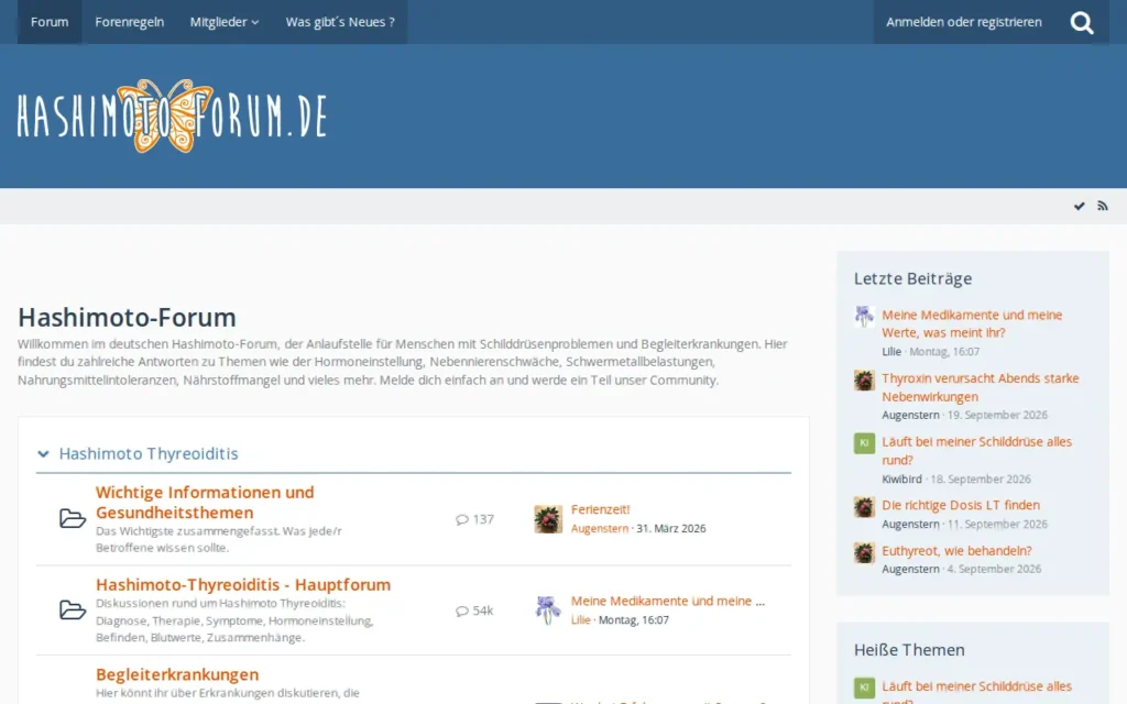 Startseite von Hashimoto-Forum