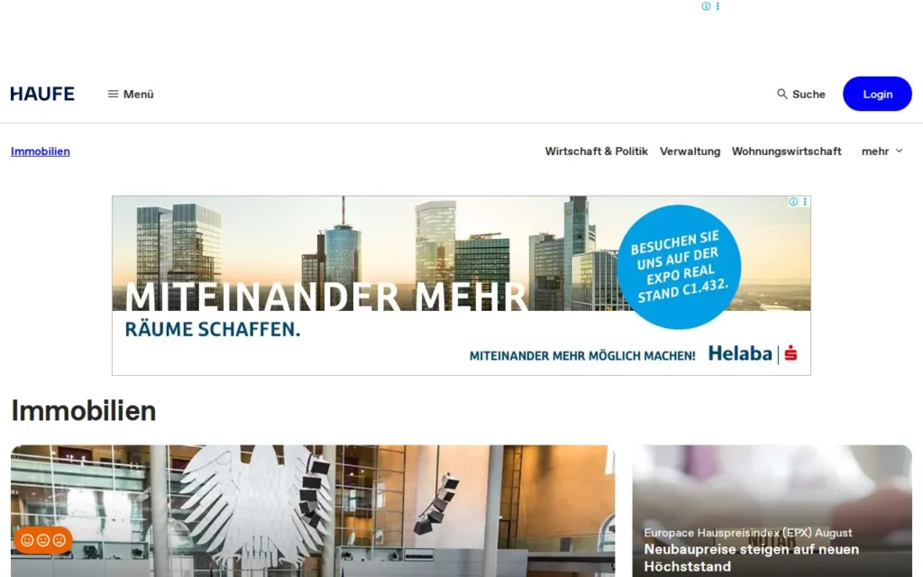Startseite von Immobilienwirtschaft (Haufe)