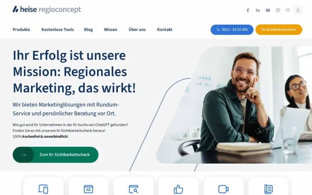 Startseite von heise regioconcept