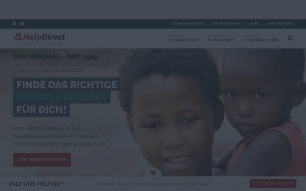 Startseite von HelpDirect