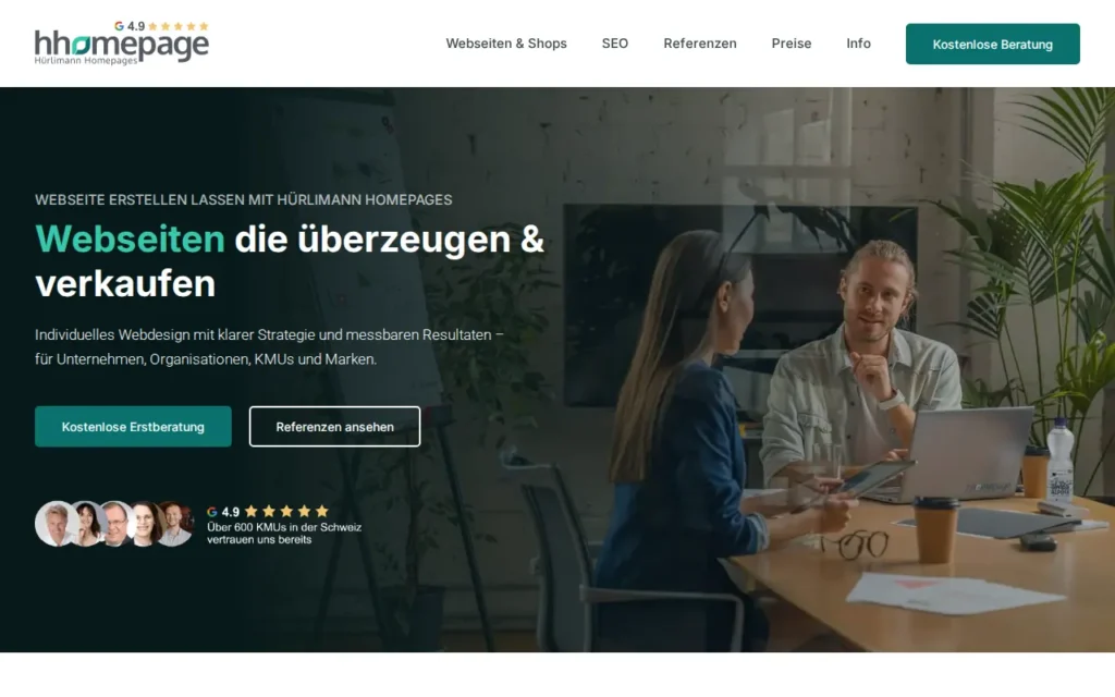 Startseite von hhomepage (Hürlimann Homepages GmbH)