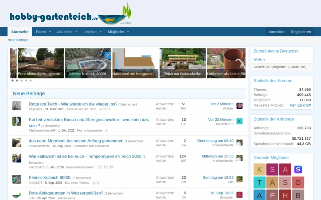 Startseite von Hobby-Gartenteich