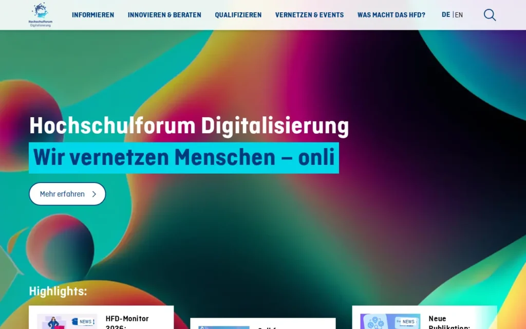 Startseite von Hochschulforum Digitalisierung – Blog