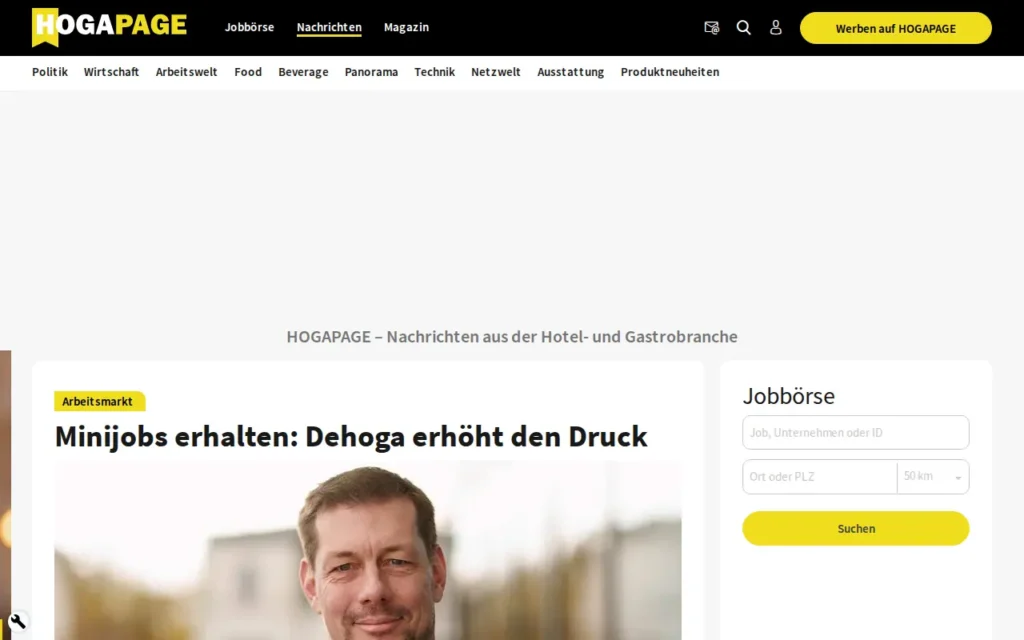 Startseite von HOGAPAGE