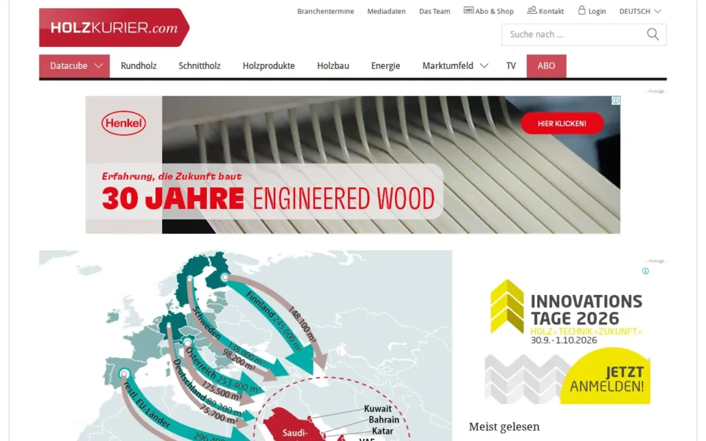 Startseite von Holzkurier