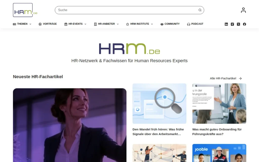 Startseite von HRM.de