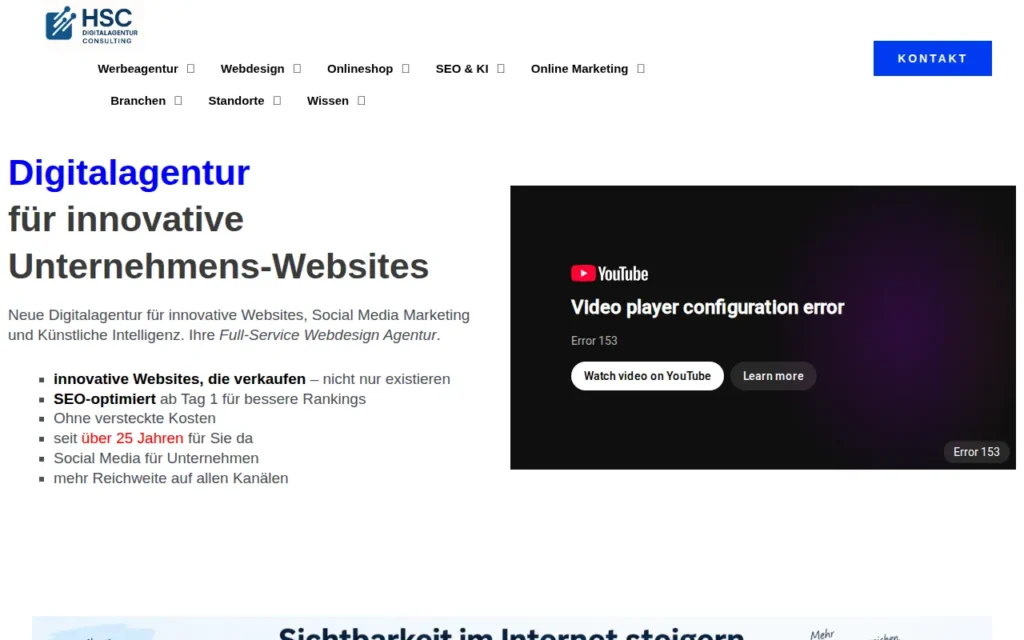 Startseite von HSC Consulting