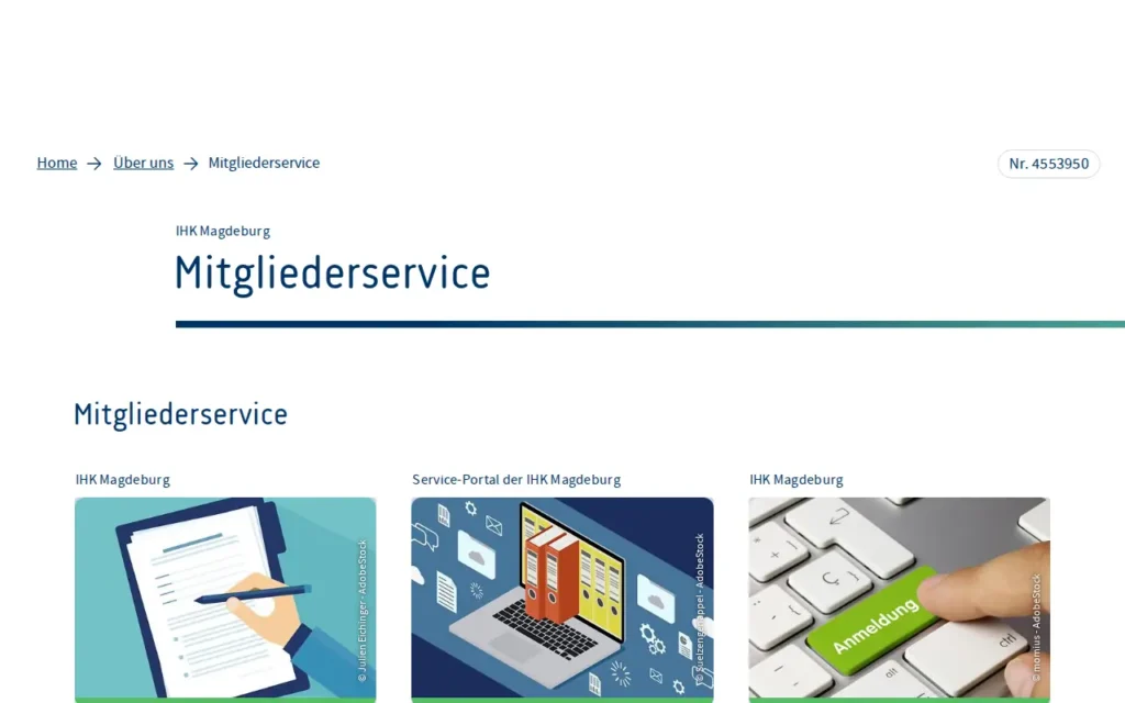 Startseite von IHK-Unternehmensdatenbanken (regional)