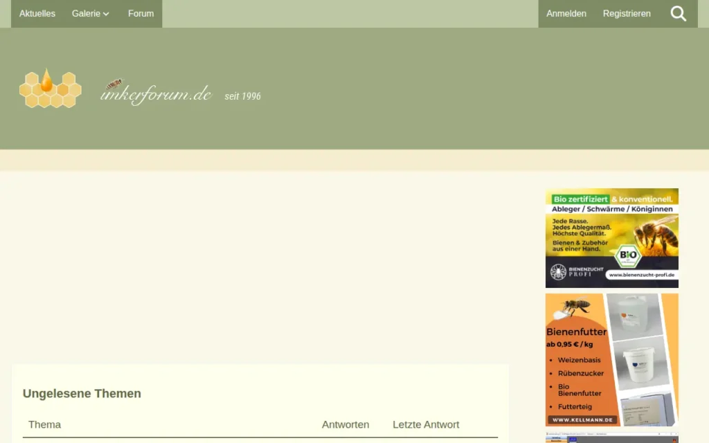 Startseite von Imkerforum