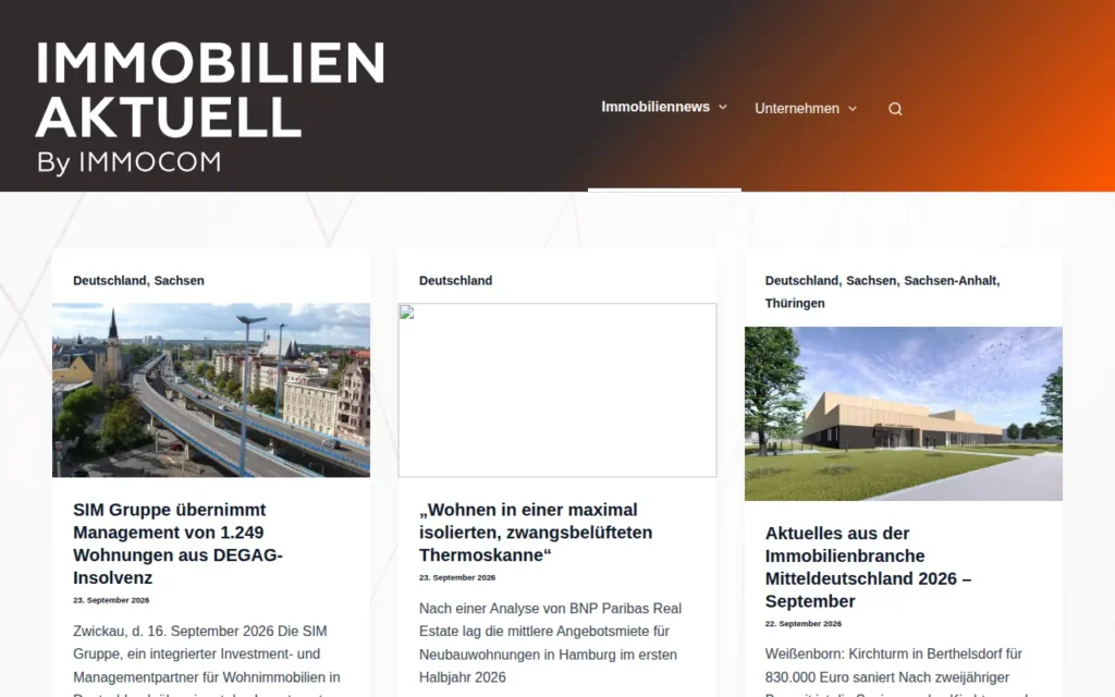 Startseite von IMMOBILIEN AKTUELL