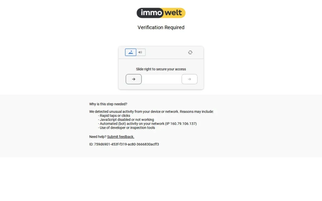 Startseite von immowelt
