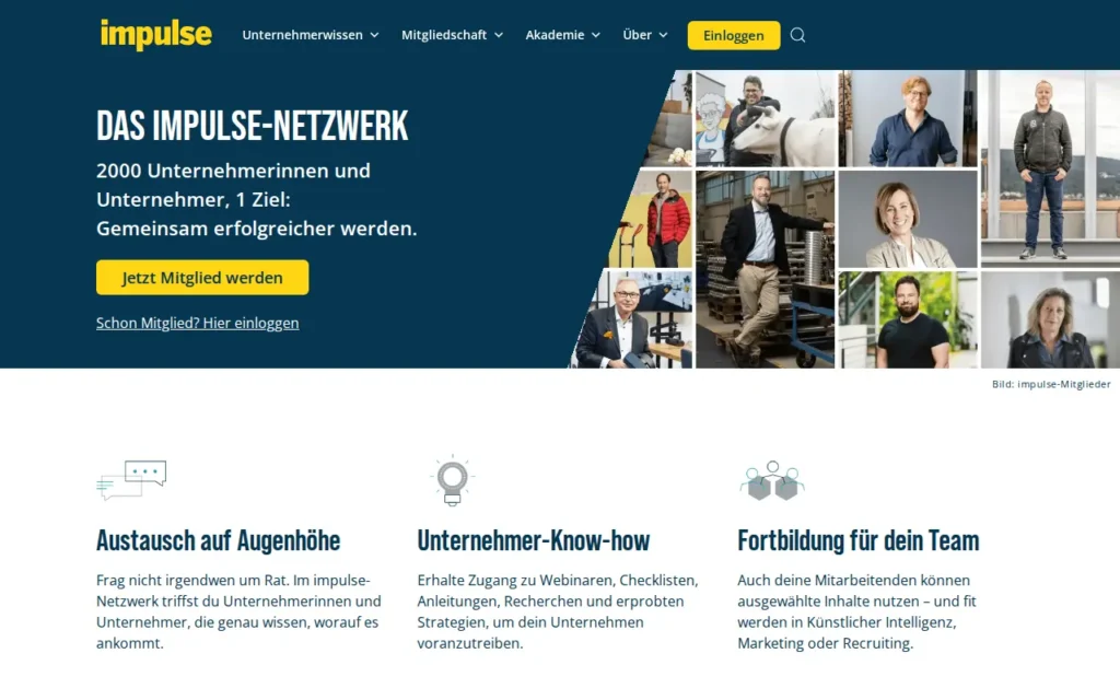 Startseite von impulse