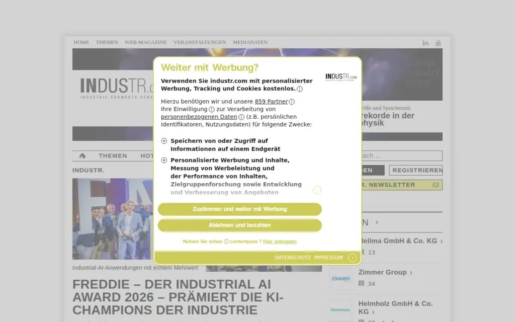 Startseite von INDUSTR.com