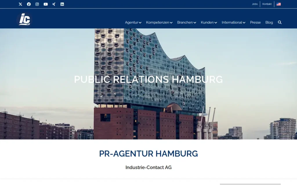 Startseite von Industrie-Contact AG