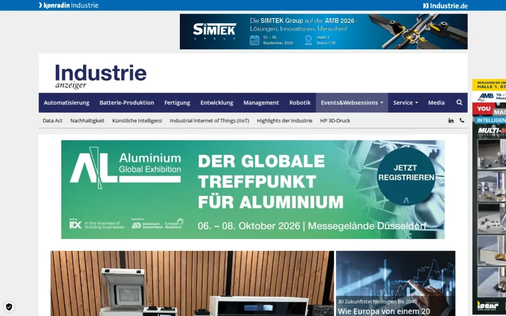 Startseite von Industrieanzeiger