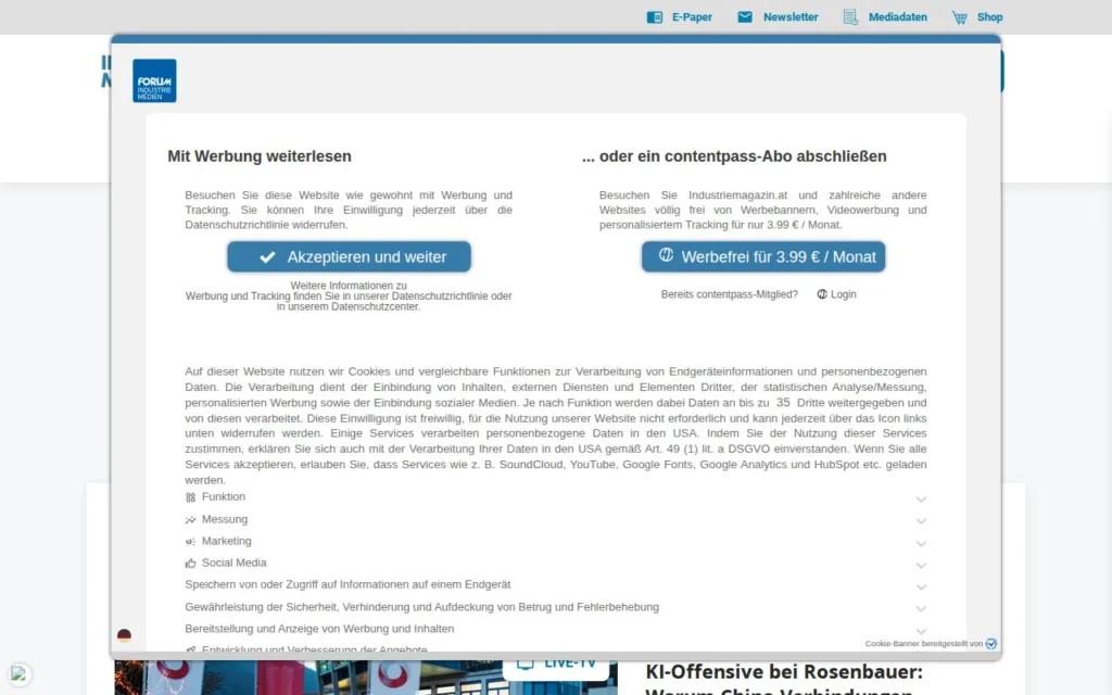 Startseite von INDUSTRIEMAGAZIN