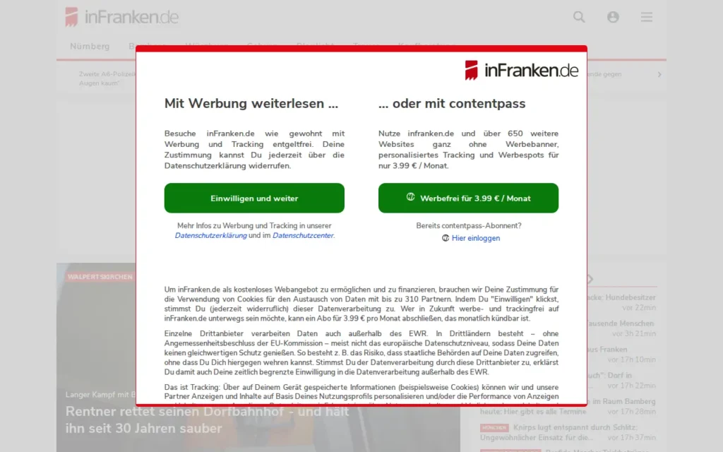 Startseite von inFranken.de