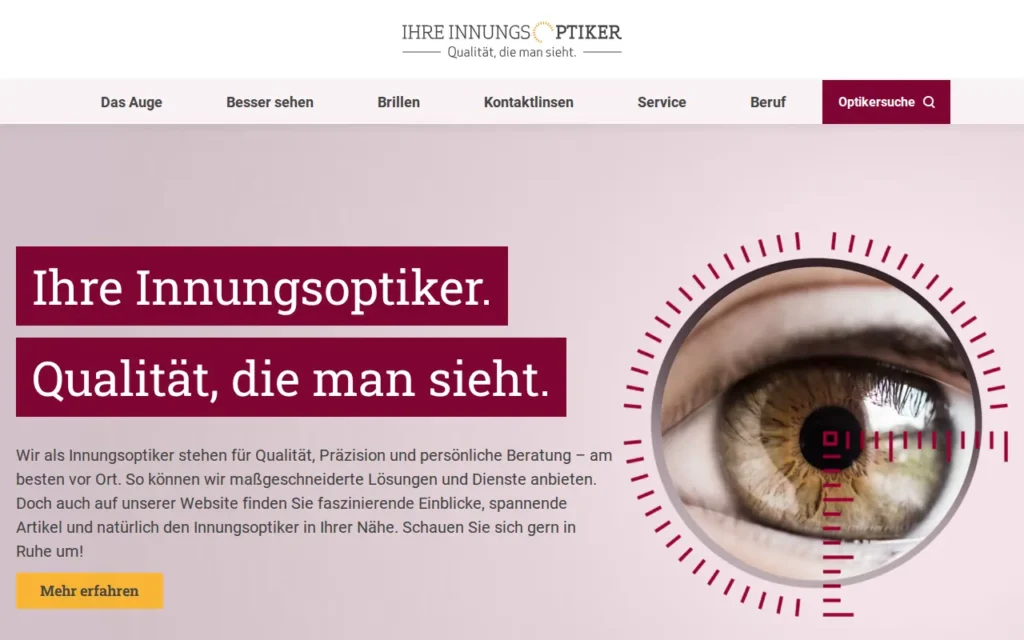 Startseite von Innungsoptiker-Suche (ZVA)