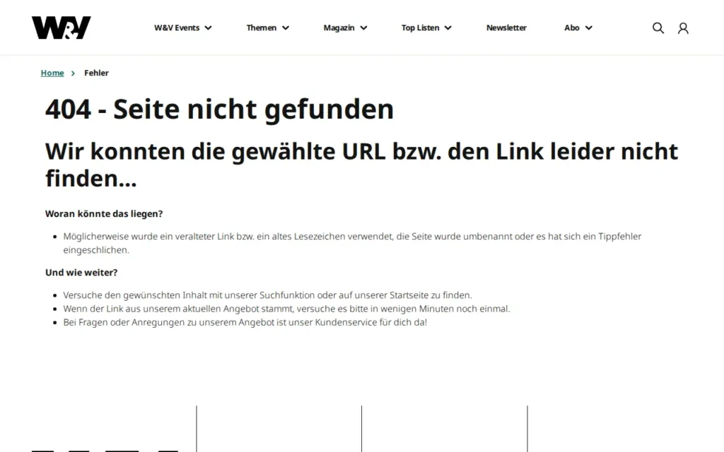 Startseite von INTERNET WORLD