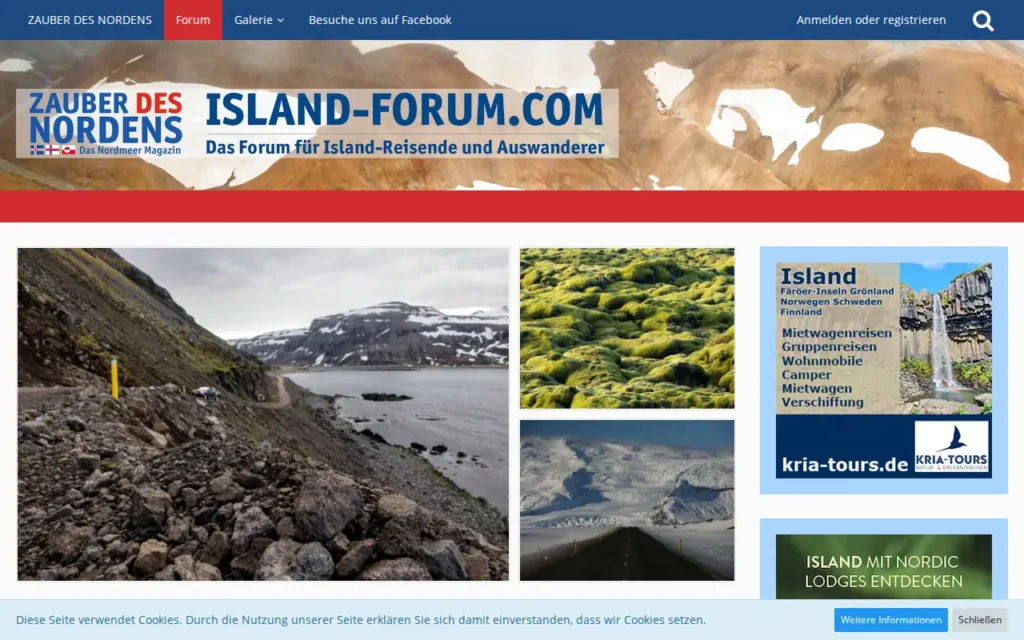 Startseite von Island-Forum.com